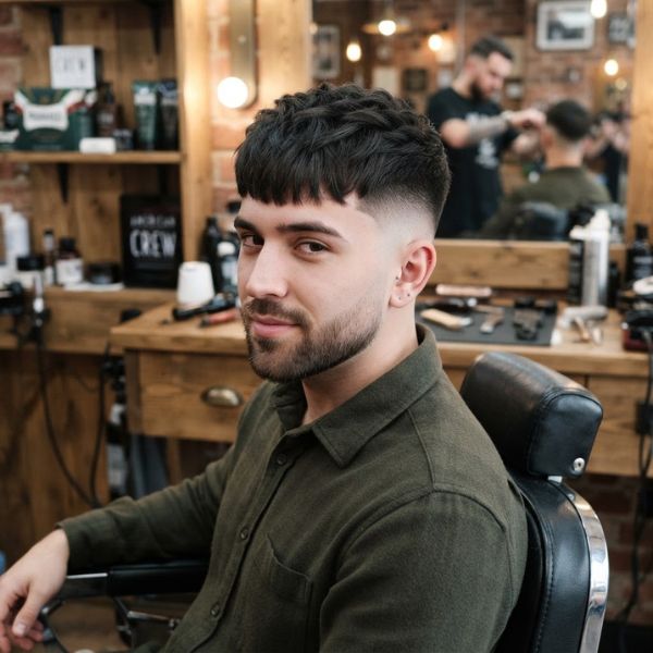 High Fade With Fringe