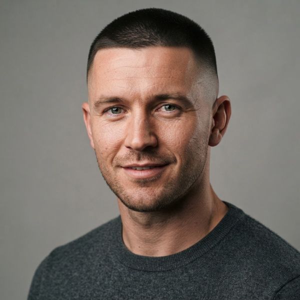 Low Fade With Buzz Cut