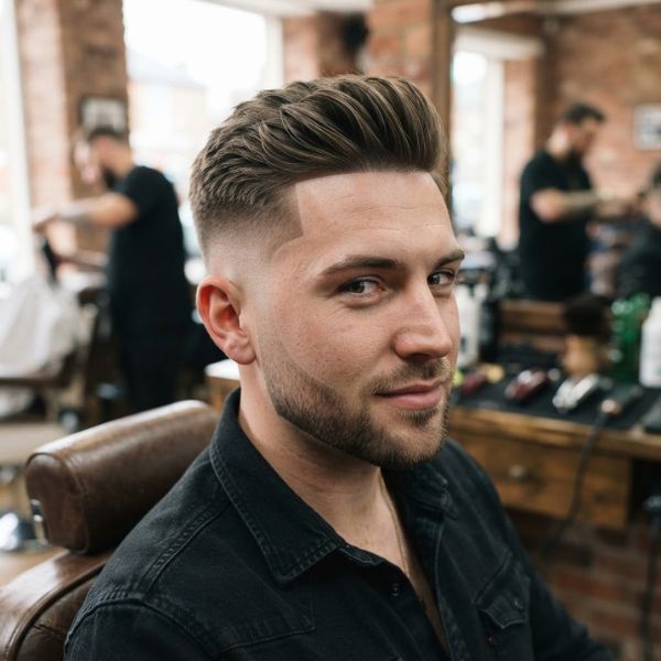 Low Fade With Line-Up