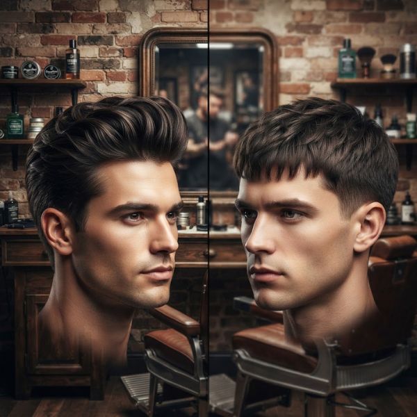Pompadour and Caesar Cut